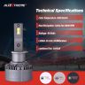 AllExtreme Hyperdrive K40-9006 LED Headlight 40W Conversion Kit 3200LM Car Driving Headlamp Bulb 6000K Super Bright Beam Fog Light Chip Fog Light for SUVs Trucks Sedans