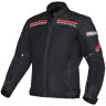 Allextreme SPEEDO Bike Riding Jacket Mesh Fabric Racer Motorcycle Armour Back Elbows Shoulders Protection with All Season Night Visibility Sticker for Men (M, Red)