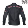 Allextreme SPEEDO Bike Riding Jacket Mesh Fabric Racer Motorcycle Armour Back Elbows Shoulders Protection with All Season Night Visibility Sticker for Men (M, Red)