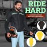 Allextreme SPEEDO Bike Riding Jacket Mesh Fabric Racer Motorcycle Armour Back Elbows Shoulders Protection with All Season Night Visibility Sticker for Men (XL, Neon Green)