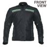 Allextreme SPEEDO Bike Riding Jacket Mesh Fabric Racer Motorcycle Armour Back Elbows Shoulders Protection with All Season Night Visibility Sticker for Men (XL, Neon Green)