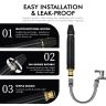 AllExtreme Hose Nozzle Durable Metal Pressure Washer Water Spray Gun with Adjustable Spraying Modes for Bike & Car Washing (1 inch, Black)