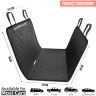 Allextreme EXGCS01 Dog Car Seat Cover Backseat Pet Travel Protector for Hatchbacks Polyester Nonslip Backing & Hammock Padded Machine Washable Water Resistant Universal Fit for All Cars (Black)