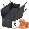 Allextreme EXGCS01 Dog Car Seat Cover Backseat Pet Travel Protector for Hatchbacks Polyester Nonslip Backing & Hammock Padded Machine Washable Water Resistant Universal Fit for All Cars (Black)