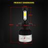 AllExtreme 72 Watt H7 Car LED Headlight 9000LM Super Bright Beam 6500K S2 Led Chips Conversion Kit Car Bulb Driving Headlamp Fog Light for SUVs Trucks Sedans