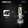 AllExtreme 120 Watt H4 Car LED Headlight 22,000LM Super Bright Beam 6500K N37 Led Chips Conversion Kit Car Bulb Driving Headlamp Fog Light for SUVs Trucks Sedans