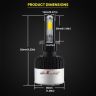 AllExtreme 72 Watt H3 Car LED Headlight 9000LM Super Bright Beam 6500K S2 Led Chips Conversion Kit Car Bulb Driving Headlamp Fog Light for SUVs Trucks Sedans