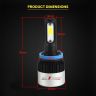 AllExtreme 72 Watt H11 Car LED Headlight 9000LM Super Bright Beam 6500K S2 Led Chips Conversion Kit Car Bulb Driving Headlamp Fog Light for SUVs Trucks Sedans