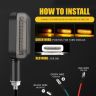 Allextreme EXNPE40 Imported Original Waterproof Style Blinker Bright LED Indicators Universal For All Bikes, Lights (Pack Of 4, Yellow,Red & White)