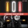 AllExtreme EXNPE19 Imported Flexible Original Bright YELLOW & BLUE LED Indicators Waterproof Unive Motorcycle Turn Signal Lights (Pack of 4)