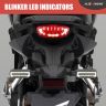 AllExtreme EXNPE19 Imported Flexible Original Bright YELLOW & BLUE LED Indicators Waterproof Unive Motorcycle Turn Signal Lights (Pack of 4)