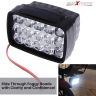 Allextreme EXNPE31 15 LED Fog Light 12V DC Headlamp Bar Wate Resistant for Off-Roading Scooty Motorcycle Car (Pack of 2 with On/Off Switch)