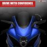 AllExtreme EXNPE09 Imported Original Wind Wing Rearview Stealt Fully-Faired Bikes R15 V4M, R15 V4, R15 V3 | Ninja 250 Adjustable (Black, Pack of 2, With Led Light)