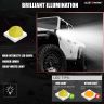 Allextreme EXNPE08 Original Imported 12V DC Light, Waterproof Head Lamp, Bar Light Universal For All (Pack of 2, Free On/Off Switch, White)