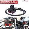 AllExtreme EXNPE30 Motorcycle Handlebar Dual Button 7/8 inch Switch Control for Headlight Fog Light Horn All Bike Models Motorcycle