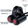 AllExtreme EXNPE30 Motorcycle Handlebar Dual Button 7/8 inch Switch Control for Headlight Fog Light Horn All Bike Models Motorcycle