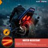 Allextreme EXNPE20 License Plate with Light Brake Stop Turn Signal Setup with 7 Multicolor Strips for Bikes & Motorcycles (Combo Pack Of 1 + 1 Helmet Light)