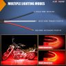 Allextreme EXNPE20 License Plate with Light Brake Stop Turn Signal Setup with 7 Multicolor Strips for Bikes & Motorcycles (Combo Pack Of 1 + 1 Helmet Light)