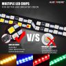Allextreme EXNPE20 License Plate with Light Brake Stop Turn Signal Setup with 7 Multicolor Strips for Bikes & Motorcycles (Combo Pack Of 1 + 1 Helmet Light)