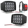 Allextreme EXNPE27 15 LED Fog Light 12V DC Headlamp Bar Wate Resistant for Off-Roading Scooty Motorcycle Car (Pack of 2 with On/Off Switch)