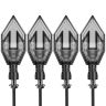 Allextreme LED Dual Color Arrow Shape Turning Indicator Light Universal for All Motorcycle, Bikes, Scooty (Blue & Amber, 6000K, Pack of 2)