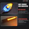 Allextreme LED Dual Color Arrow Shape Turning Indicator Light Universal for All Motorcycle, Bikes, Scooty (Blue & Amber, 6000K, Pack of 2)