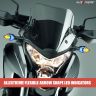 Allextreme LED Dual Color Arrow Shape Turning Indicator Light Universal for All Motorcycle, Bikes, Scooty (Blue & Amber, 6000K, Pack of 2)
