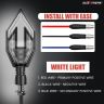 Allextreme LED Dual Color Arrow Shape Turning Indicator Light Universal for All Motorcycle, Bikes, Scooty (Blue & Amber, 6000K, Pack of 2)