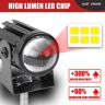 AllExtreme EXNPE21 Imported Original DC Pow Light Universal For All Models of Motorcycle, Bikes, Scooty Spot Beam (Pack of 2, Yellow + White)