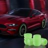 AllExtreme Fluorescent Tyre Valve Caps Illuminated Tire Cap Night Glow Luminous Wheel Covers Ideal for Cars and Bikes (Pack of 4, Green)