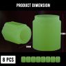 AllExtreme Fluorescent Tyre Valve Caps Illuminated Tire Cap Night Glow Luminous Wheel Covers Ideal for Cars and Bikes (Pack of 2, Green)