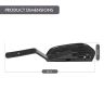Allextreme EURO Motorcycle Footrest Short Angled Adjustable Heavy Duty Steel Foot Pegs with Additional Fittings Compatible with Ola Bikes & Scooters - Black