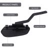 Allextreme EURO Motorcycle Footrest Short Angled Adjustable Heavy Duty Steel Foot Pegs with Additional Fittings Compatible with Ola Bikes & Scooters - Black