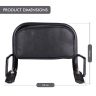 Allextreme EURO Detachable Passenger Backrest Rear Pad Adjustable Sissy Bar Cushion Corrosion Resistant Cushion Pad Seat Compatible with Ola - Black