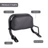 Allextreme EURO Detachable Passenger Backrest Rear Pad Adjustable Sissy Bar Cushion Corrosion Resistant Cushion Pad Seat Compatible with Ola - Black