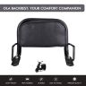 Allextreme EURO Detachable Passenger Backrest Rear Pad Adjustable Sissy Bar Cushion Corrosion Resistant Cushion Pad Seat Compatible with Ola - Black