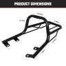 AllExtreme Euro J16 Backrest for Bike Luggage Carrier Back Support Pillion Adjustable Cushion Heavy Duty Black Bar Compatible with Jawa (Black)
