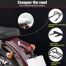 AllExtreme Euro J16 Backrest for Bike Luggage Carrier Back Support Pillion Adjustable Cushion Heavy Duty Black Bar Compatible with Jawa (Black)