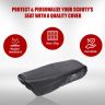 Allextreme Euro Seat Cover Comfortable Fitting PU Leather Adjustable with Black Thread Waterproof Scooty Seat Compatible with I Qube (Black)