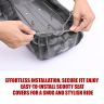 Allextreme Euro Seat Cover Comfortable Fitting PU Leather Adjustable with Black Thread Waterproof Scooty Seat Compatible with I Qube (Black)