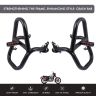 AllExtreme Euro J20 Crash Guard for Bike Motorcycle Safety Accessory Hit Slider Protector Durable Leg Guard Falling Protection Heavy Duty (2 Pcs, Black)