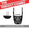 AllExtreme Euro J1 Backrest for Bike Luggage Carrier Back Support Pillion Adjustable Cushion Heavy Duty Black Bar Compatible With Jawa (Black)