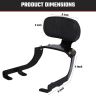 AllExtreme Euro J15 Backrest for Bike Back Comfortable Cushion Support Pillion Heavy Duty Black Bar Compatible With Jawa (Black)