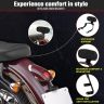 AllExtreme Euro J15 Backrest for Bike Back Comfortable Cushion Support Pillion Heavy Duty Black Bar Compatible With Jawa (Black)