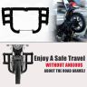 AllExtreme Stainless Steel Leg Guard with Wrapped Rope Heavy Duty Front Bike Safety Crash Bar Compatible with Reborn & Meteor - Black