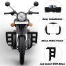 AllExtreme Stainless Steel Leg Guard with Wrapped Rope Heavy Duty Front Bike Safety Crash Bar Compatible with Reborn & Meteor - Black