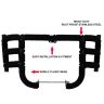 AllExtreme Stainless Steel Leg Guard with Wrapped Rope Heavy Duty Front Bike Safety Crash Bar Compatible with Reborn & Meteor - Black