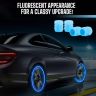 AllExtreme Fluorescent Tyre Valve Caps Illuminated Tire Cap Night Glow Luminous Wheel Covers Ideal for Cars and Bikes (Pack of 8, Blue)