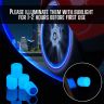 AllExtreme Fluorescent Tyre Valve Caps Illuminated Tire Cap Night Glow Luminous Wheel Covers Ideal for Cars and Bikes (Pack of 2, Blue)