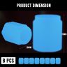 AllExtreme Fluorescent Tyre Valve Caps Illuminated Tire Cap Night Glow Luminous Wheel Covers Ideal for Cars and Bikes (Pack of 2, Blue)